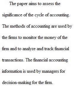 Financial Accounting Module Two Short Paper